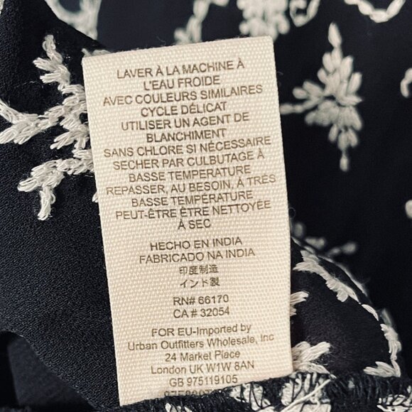 Free People Sheer Fairy Pennies Sequel Top Womens Size XS Blue Embroidered Boho - Picture 7 of 9